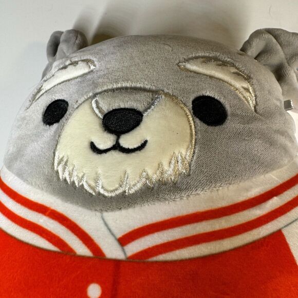 Squishmallows Tristan Dog Red Varsity Jacket Plush 8” Kellytoy NWT HTF - Picture 3 of 7